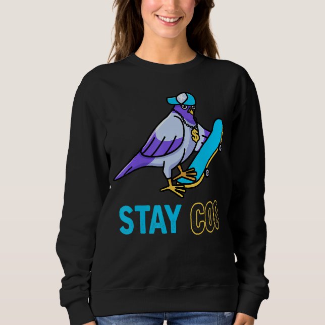 Sudadera Pigeon Skating Bird Watching (Anverso)