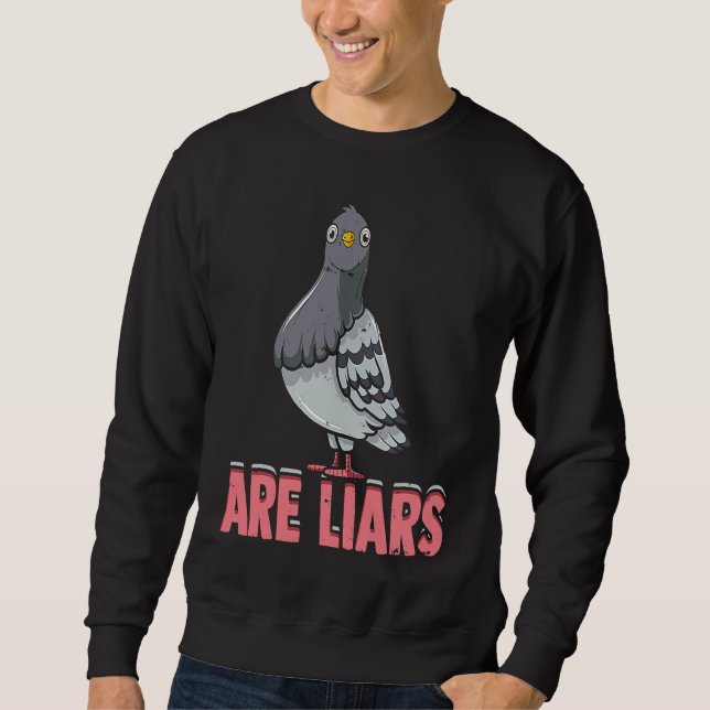 Sudadera Pigeons Are Liars  Birding pigeons and other birds (Anverso)