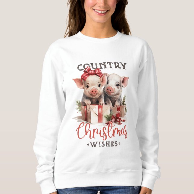 Sudadera Piglets Country Navidades Wiers (Anverso)
