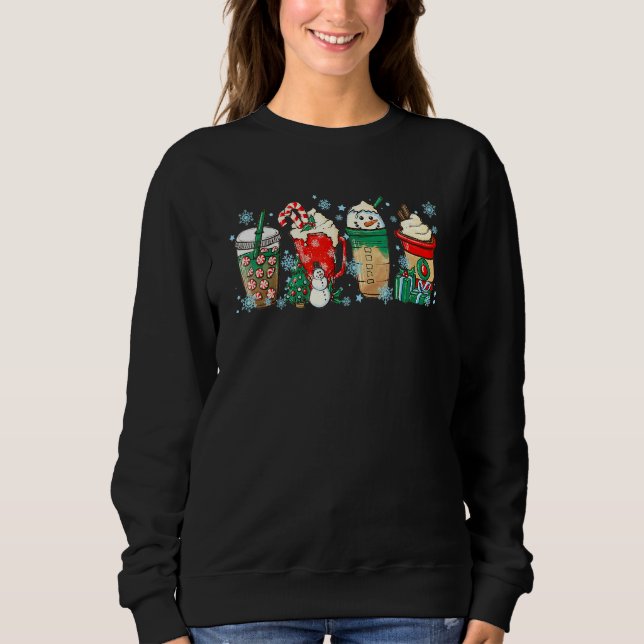 Sudadera Pijama de Café con Leche de Navidad (Anverso)