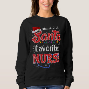 Sudadera Pijama de Navidad de Enfermera Favorita de Santa L