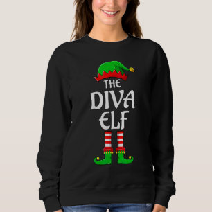 Sudadera Pijama de Navidad para familia a juego Diva Elf