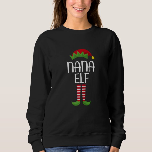 Sudadera Pijama de Navidad para Grupo Familiar de Nana Elf  (Anverso)