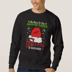 Sudadera Pijama de Navidad Sé amable con la profesora ayuda