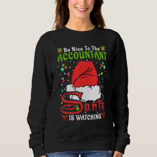 Sudadera Pijama Navideño Santa Sé Amable Con El Contador Ch