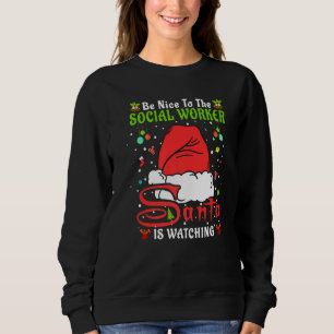 Sudadera Pijama Navideño Santa Sé Amable Con El Trabajador