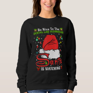 Sudadera Pijamas de Navidad Sé Amable Con El Técnico De Lab