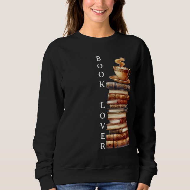 Sudadera Pila de libros para amantes de los libros (Anverso)