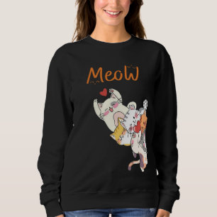 Sudadera Pila de ronroneos un momento de amor Gatos mimosos