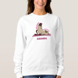 Sudadera Pilates Badass Workout Kitty Cat Sweatshirt