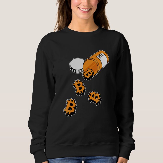 Sudadera Píldora De Bitcoin Inspirada Btc Prescripción Rela (Anverso)