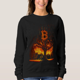 Sudadera Píldora Naranja de vida de árbol de bitcoin BTC Ma
