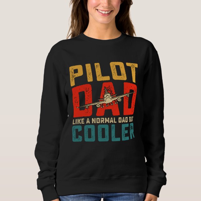 Sudadera pilot for dad father aviation airplane pilot (Anverso)