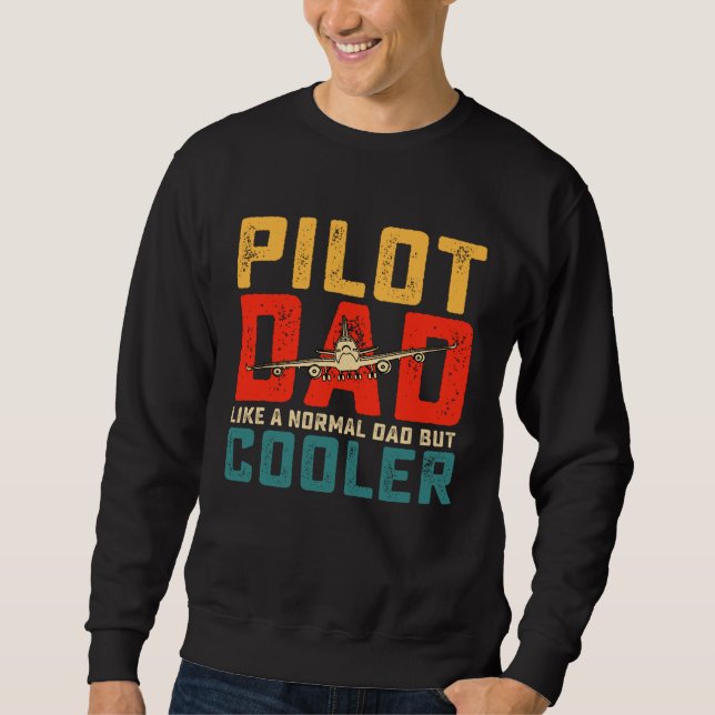 Sudadera pilot for dad father aviation airplane pilot (Anverso)