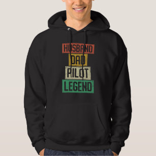 Sudadera Piloto de avión padre padre padre Vintage retro es