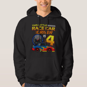 Sudadera Piloto de Coche de Carreras Cumpleaños 4 Años Niño