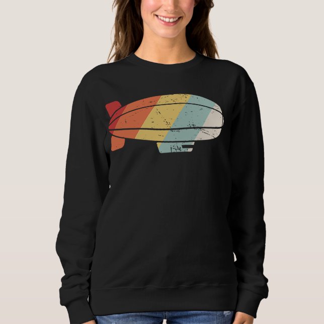 Sudadera Piloto de Dirigible Retro Dirigible, Dirigible y D (Anverso)