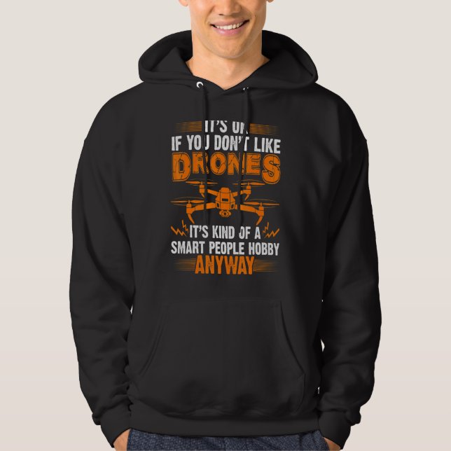 Sudadera Piloto de drones Hobby por personas inteligentes (Anverso)