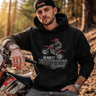 Sudadera Piloto de Motocross de Moto de Tierra - Nombre Per