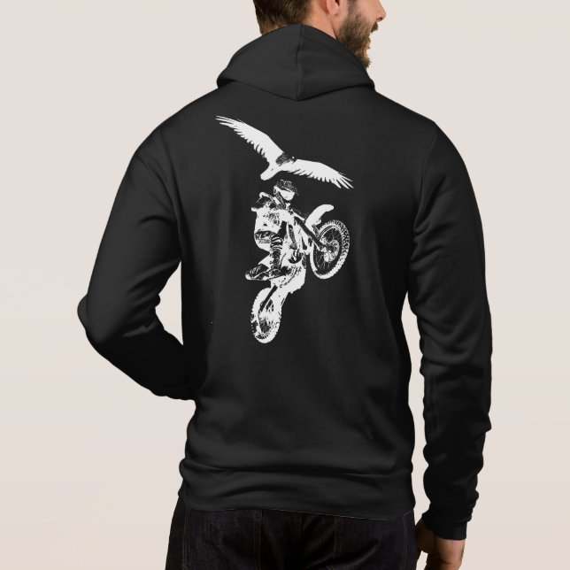 Sudadera Piloto de Motocross y Águila (Reverso)