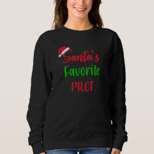 Sudadera Piloto Favorito de Santa Pijama de Navidad Nav