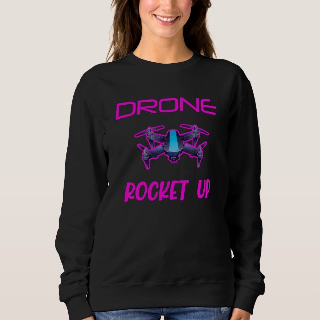 Sudadera Piloto piloto de drones Quadcopter Rocket Up (Anverso)