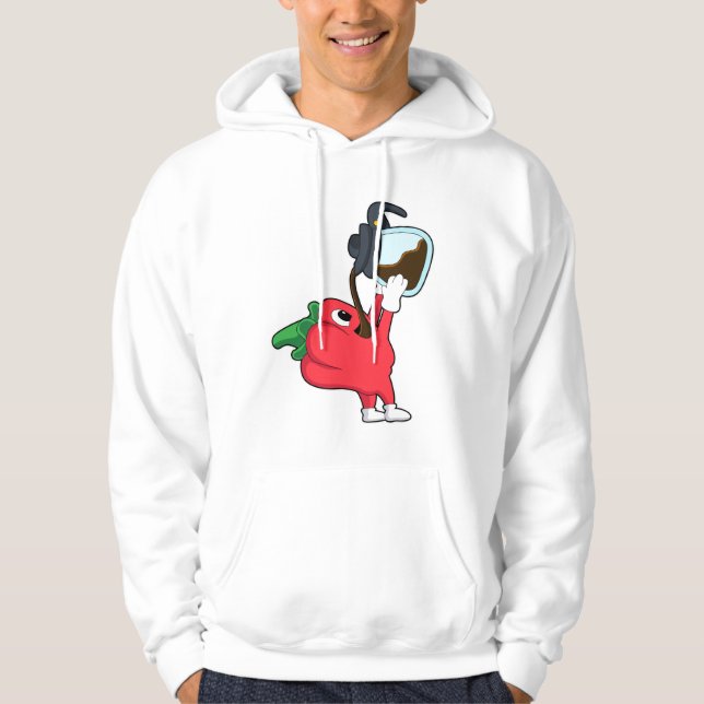 Sudadera Pimienta con olla de café (Anverso)