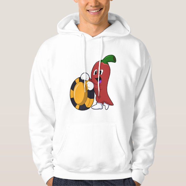Sudadera Pimienta en Poker con fichas de póker (Anverso)