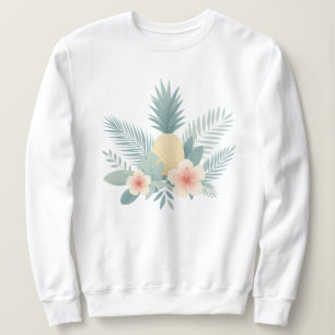 Sudadera Piña floral y Hawaiana