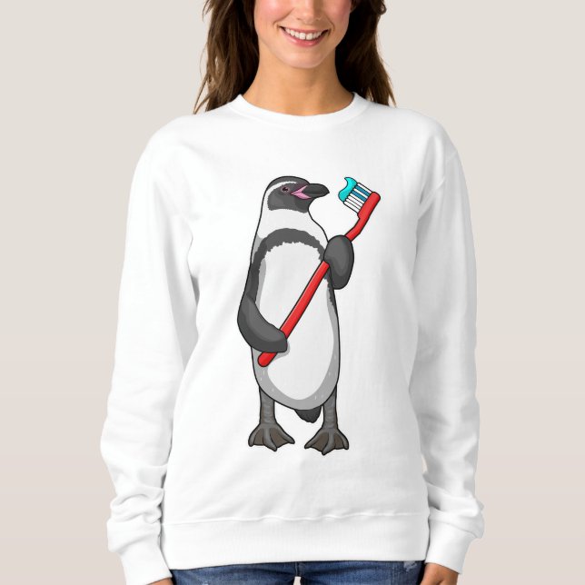 Sudadera Pincel de dientes de pingüino (Anverso)