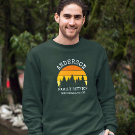 Sudadera Pine Trees de Reunión Familiar Verde Abierto