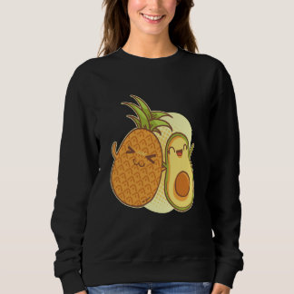 Sudadera Pineapple Avocado Vegetables Fruits Tropical Vegan