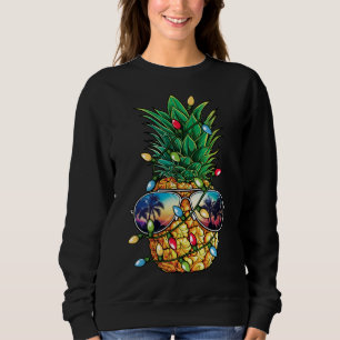 Sudadera Pineapple Christmas Tree Lights Xmas Men Gira el S
