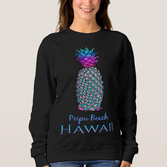 Sudadera Pineapple de vacaciones de verano de Poipu Beach H (Anverso)