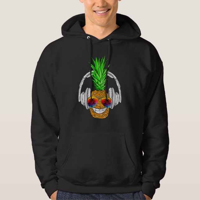 Sudadera Pineapple Dj Music Aloha Bebe Hawaii (Anverso)