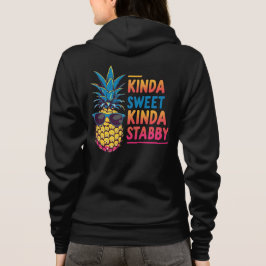 Sudadera Pineapple Kinda Sweet Kinda Stabby Zip Hoodie