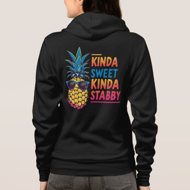 Sudadera Pineapple Kinda Sweet Kinda Stabby Zip Hoodie (Reverso)