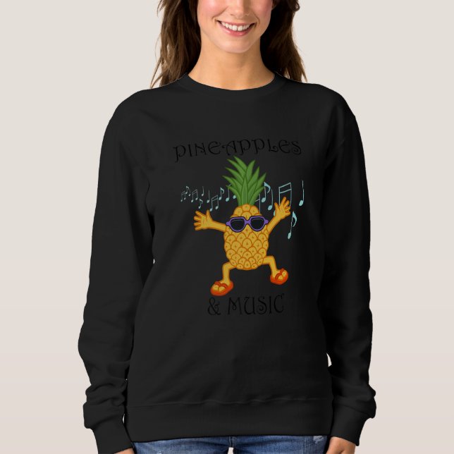 Sudadera Pineapple Music Clef Musician Tropical Fruits (Anverso)
