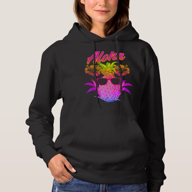 Sudadera Pineapple Sungafas Beach Aloha Bebidas Hawaianas (Anverso)
