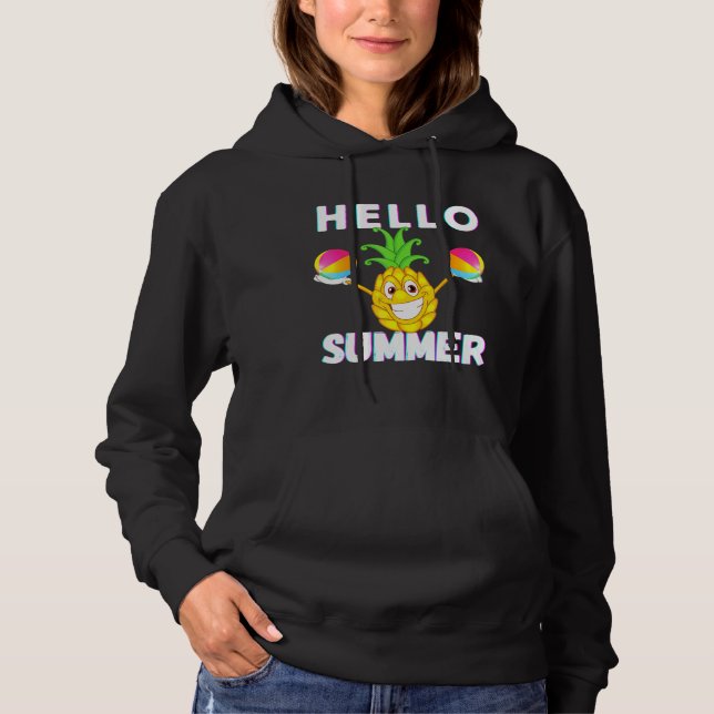 Sudadera Pineapples Hello Summer Pineapple Mom Dad Boy Chic (Anverso)