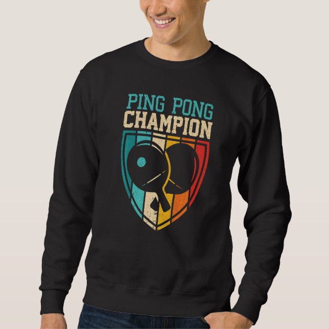 Sudadera Ping Pong Campeón De Mesa Jugador De Tenis Ping Po (Anverso)