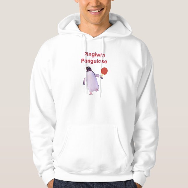 Sudadera ping-pong del pingüino del uLose del iWin (Anverso)