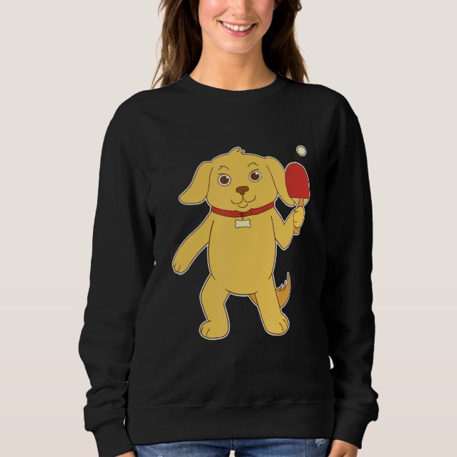 Sudadera Ping Pong Table Tennis Dueño de perro Mascota de c (Anverso)