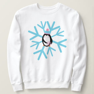 Sudadera Pingüino Adorable Copo de Nieve Navidad Invierno