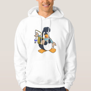 Sudadera Pingüino como anglopardo con pescado
