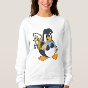 Sudadera Pingüino como anglopardo con pescado