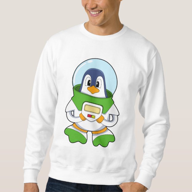 Sudadera Pingüino como astronauta con disfraz (Anverso)