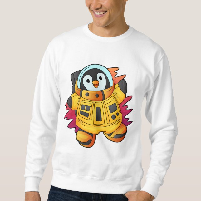 Sudadera Pingüino como astronauta en traje (Anverso)