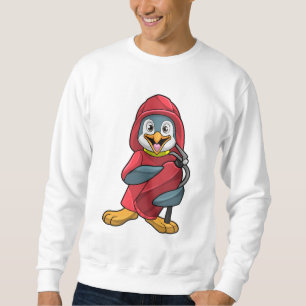 Sudadera Pingüino como bombero con extinguista