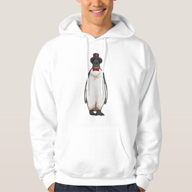 Sudadera Pingüino como Caballero con Gorra (Anverso)